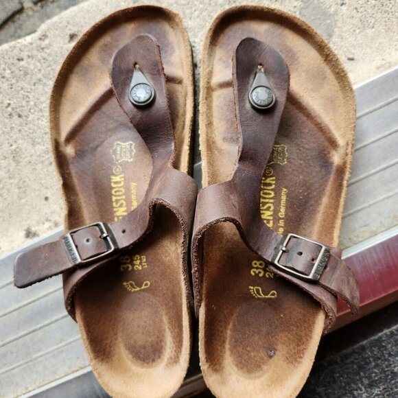 Birkenstock women's brown gizeh sandals in size 38 - Picture 10 of 10